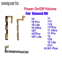 For Xiaomi Mi 10 Lite 11 12 T 12 Pro A1 Plus Power On/Off Volume Buttons Flex Cable Mi11 Ultra Volume Up/Dow Button Flex Cable