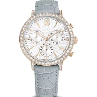 【SWAROVSKI 施華洛世奇】Matrix Tennis Chrono 計時手錶-36mm灰色(5702851)