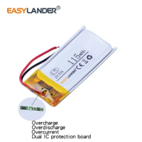 291634 3.7V 115mAh Rechargeable li-Polymer Li-ion Battery For sony bluetooth headset mp3 mp4 speaker mouse 301535 301635 301736