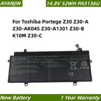 PA5136U PA5136U-1BRS 14.8V 52WH Laptop Battery for Toshiba Portege Z30 Z30-A Z30-AK04S Z30-A1301 Z30