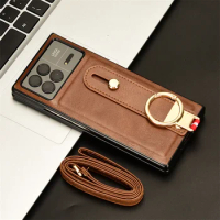 For Xiaomi Mix Fold 3 New Anti-Shock Business Leather Wristband Cover Case For Xiaomi Mix Fold 3 Non-Slip Protective Case
