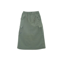 【KANGOL】長裙 軍綠 抽繩 工裝裙 女(6452150470)