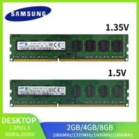 SAMSUNG DDR3L/DDR3 DIMM Ram 8GB 4GB 2GB 1866MHz 1600MHz 1333MHz 1066MHz Desktop Memory 240Pin DIMM 1.35V/1.5V PC3 RAM Memoria