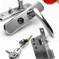 VIBORG Deluxe 304 Stainless Steel Keyed Security Privacy Bedroom Living Room Entrance Entry Door Mortise Lever Lockset Lock Set