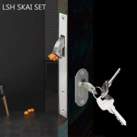 Stainless Steel Sliding Door Lock Wood Door Invisible Single-hook Lock Buckle Kitchen Gate Lockset Home Furniture Hardware