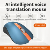 V8 2.4G Wireless Voice Smart Mouse 2400 DPI Voice Search Translation Multi-language Long-lasting Ergonomic Design For Window Mac