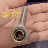 1Piece SA10 10X1.25 Fine teeth Male Right Hand Thread Rod End Joint Bearing Bearing rod end joint bearing