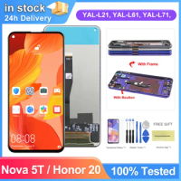 6.26" Screen for Huawei Nova 5T Nova5T LCD Display Touch Screen Digitizer with Frame Assembly for Honor 20 Honor20 Replacement