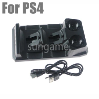 5sets Charging Dock Station Stand Game Accessories for PlayStation 4 For PS4 Dualshock4 PS MOVE Controller Support