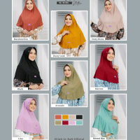 Hijab jilbab kerudung krudung bergo instan polos plisket pliskit terbaru  ArRafi AR 666 jilbab wanit
