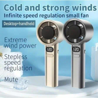NEW【 199 Speed 】 Rechargeable Mini Small Fan 100-199-Wind-Speeds Handheld Super-Mute High Wind Power