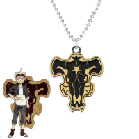 Black Clover Asta Yuno Grinbellor Noell Silva Metal Pendnat Necklace Accessories Asta Yuno Chain Punk Jewelry Gift