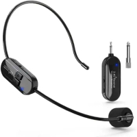 2.4G Head-mounted Professional Wireless Headset Microphone Transmitter For Voice PA System Radio Guitar Teaching Fitness Yoga