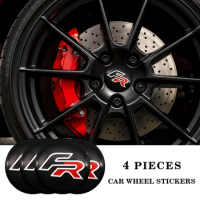 4PCS/LOT 56MM FR Emblem 3D Car Wheel Center Wheel Sticker Hub Cap For EAT Leon cupra MK1 MK2 Ibiza 6J 6F 1P 5F FR Altea