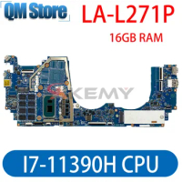 HPT60 LA-L271P For HP Spectre 16-F Laptop Motherboards With I7-11390H CPU 16GB RAM M83496-001 Mainboard