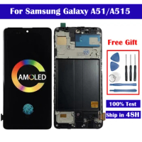 Super AMOLED For Samsung A51 LCD with Touch Screen Digitizer Assembly For Samsung A51 Display A515 A515F A515F/DS Free Shipping