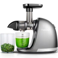Masticating Juicer Machines, AMZCHEF Slow Cold Press Juicer with Reverse Function, High Juice Yield, Easy Clean with Brush