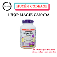 ( MAGIE - Giá Tốt) Viên uống Magie hỗ trợ sức khỏe Magnesium Bisglycinate 200mg Webber Naturals  120