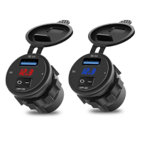 Hot 12V-24V USB Car Charger With Led Light Power Adaptor QC3.0 Fast Charger Car Socket Separate Switch For Car Kit