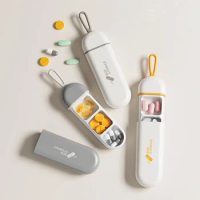 Daily Drug Organizer Portable Neat And Tidy Pill Management Travel Pill Dispenser Medicine Box Durable Sturdy Pocket Pill Box