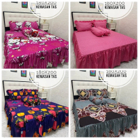 Sprei rumbai motif lengkap ,sprei rumbai 180x200,sprei rumbai 160x200