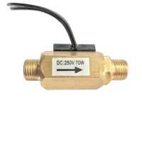 USM-FS41TA Normally open Circuit Magnetic Flow Switch 70W Max Load DC250V AC220V Max Reliable BSP G1/4" Male made of Brass
