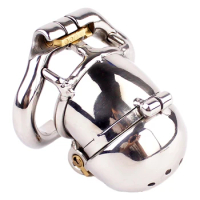 Double Lock Design Male Chastity Device Stainless Steel Chastity Belt Metal Penis Lock Chastity Penis Ring Sex Toys For Men