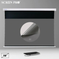 110inch Electric Ceiling Projection Screen 16:9 Motorized ALR Screen With Remote For 4K Long-Throw/Short-Throw Video Projector