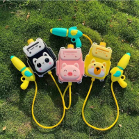 Summer Water Guns Animal Backpack Water Toy Beach Pull-Out Play Water Spray Dog Drifting Water Pistol Toys