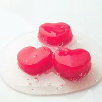 4PCS Slime DIY Accessories Toy Red Big Love Shaped Foam Slime Supplies Filler Decoration Gift Toy For Kids Adults