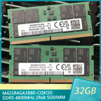 1Pcs M425R4GA3BB0-CQKOD 32GB 32G DDR5 4800MHz 2Rx8 4800B SODIMM Laptop RAM For Samsung Notebook Memory