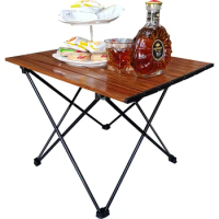Folding Camping Table Portable Ultralight Aluminum Table Top with Storage Bag, Easy to Carry for Outdoor, Camp, Picnic, BBQ