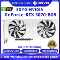 SOYO RTX 3070 8GB Gaming Graphics Card NVIDIA GPU GDDR6 256bit 16000MHz PCI-E 4.0 x16 8+8PIN rtx3070 8gb Brand new Video Card