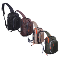 Fly Fishing Sling Pack Fishing Shoulder Bag Fishing Tackle Backpack Chest Bag Crossbody Messenger Sling Bags