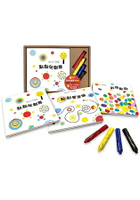 Oh！點點創意禮物組【《彩色點點》+赫威．托雷塗鴉書----《點點玩創意》、《點點愛塗鴉》+4色水蠟筆