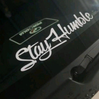 Sticker Cermin Stay Humble Cutting