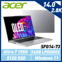 Acer宏碁 SFG14-73-731T 14吋/Ultra 7 155H/16G/512G SSD/Win11