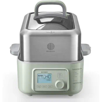BUYDEEM G553 5-Quart Electric Food Steamer for Cooking, One Touch Vegetable Steamer, , No Stew Pots Included