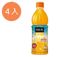 美粒果 柳橙果汁飲料 450ml (4入)/組【康鄰超市】