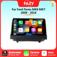 Android Auto Wireless Carplay For Ford Fiesta MK6 MK7 2009 - 2016 Car Radio Multimedia Player GPS Navigation Stereo Head Unit