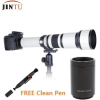 JINTU 650-1300mm (with 2X- 1300-2600mm) Telephoto Zoom Lens for Canon EF-Mount 80D T8 T8i T7i T7s T7 T6s T6i T6 T5 SL3 SL2 90D