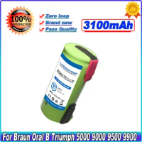 49170 3100mAh Battery For Braun Oral B Triumph 5000 9000 9500 9900 Electric Toothbrush Batteries 49mm x 17mm Batteries