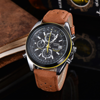Citizen Men's 6 Pins Automatic Quartz Watch Leather Belt Watches AT8020-03L㏇0305