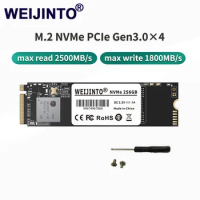 SSD M2 NVMe 256GB 128GB 512GB 1TB WEIJINTO M.2 PCIe Internal Solid State Drive for Laptop Desktop