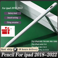 For Apple pencil palm rejection Power Display Pencil 2 for ipad 2018-2022 Stylus Pen Pro 11 12.9 Air 4/5 7/8/9/10th mini 5 6