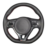 [COD] Sarung Stereng Kereta Kulit Anti-Gelincir Tersuai Untuk Kia Sportage 4 GT-Line Optima 4 2016 2