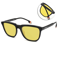BURBERRY 膠框方框太陽眼鏡/黑 黃鏡片#B4381U 300185