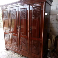lemari pakaian jati 4 pintu