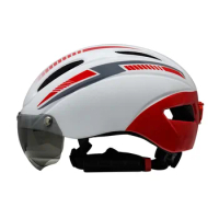 Bicycle Helmet with Goggles, Riding Helmet, Tail Light, Sports Bicycle