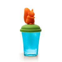【QUALY】橡果松鼠-玻璃冰棒杯(果叉)